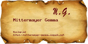 Mittermayer Gemma névjegykártya